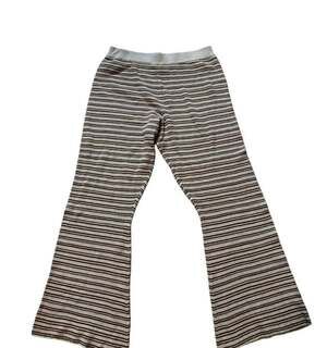 Le Lis Brown Plaid High Rise Wide Leg Ankle Pants